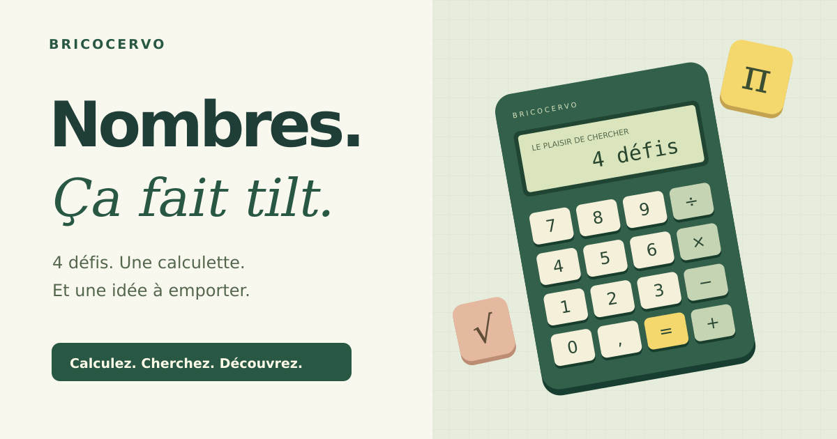 Nombres, le jeu de mathématiques de BricoCervo